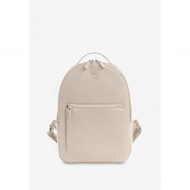 Кожаный рюкзак Groove M светло-бежевый зернистый, фото 1