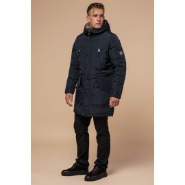 Черно-синяя парка мужская зимняя модель 96120, фото 1