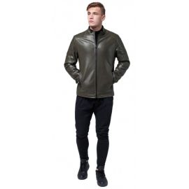 Осенне-весенняя куртка цвета хаки мужская молодежная модель 4129, фото 1