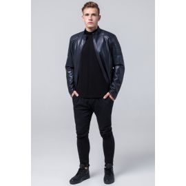 Темно-синяя куртка осенне-весенняя мужская молодежная модель 4129, фото 1