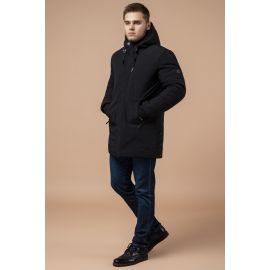 Парка зимняя черная мужская модель 9055, фото 1