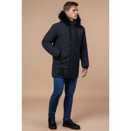 Парка графитовая мужская зимняя стандартной длины модель 9985, фото 1