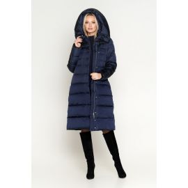 Синий зимний воздуховик женский длинный модель 31515, фото 1