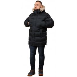 Мужская куртка большого размера графитового цвета на зиму модель 37762, фото 1