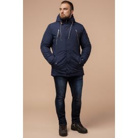 Парка синяя мужская зимняя стандартной длины модель 43015, фото 1