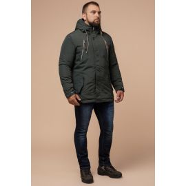 Мужская парка цвета хаки зимняя модель 43015, фото 1