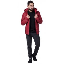 Ветровка красная осенне-весенняя мужская прямого фасона модель 1272, фото 1