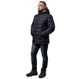 Куртка зимняя для мужчин темно-синяя удобная модель 25285, фото 1