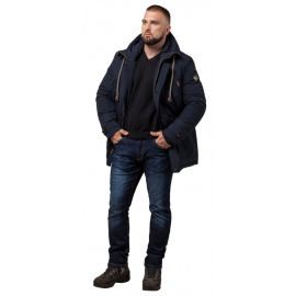 Зимняя парка синяя для мужчин модель 45950, фото 1