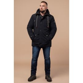 Парка черная мужская на зиму модель 45950, фото 1