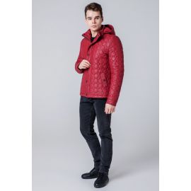 Красная ветровка осенне-весенняя с карманами модель 1386, фото 1