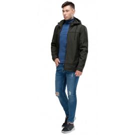 Зеленая осенне-весенняя мужская молодежная ветровка модель 44880, фото 1