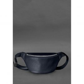 Кожаная поясная сумка-бананка Kanny синяя, фото 1