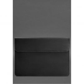 Кожаный чехол-конверт на магнитах для MacBook Pro 16&amp;quot; Черный Crazy Horse, фото 1