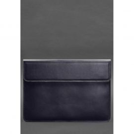 Кожаный чехол-конверт на магнитах для MacBook Pro 16&amp;quot; Темно-синий, фото 1
