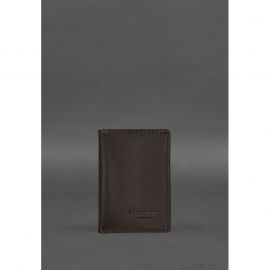 Кожаная обложка для водительского удостоверения, ID и пластиковых карт 2.2 коричневая, фото 1