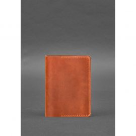 Кожаная обложка-органайзер для документов 6.3 светло-коричневый Crazy Horse, фото 1