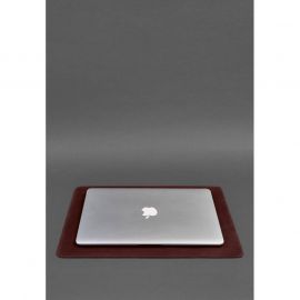 Кожаный коврик для ноутбука бордовый Crazy Horse, фото 1