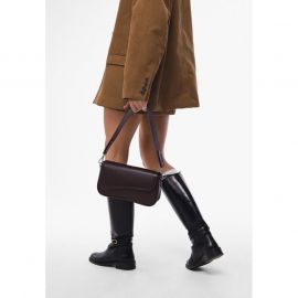 Женская кожаная сумка Nona бордовая краст, фото 1