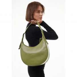 Женская кожаная сумка Vivian оливковый, фото 1