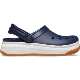 Кроксы синие с оранжевым на толстой подошве Crocband™ Full Force Clog, фото 1