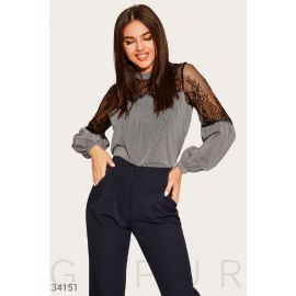 Блуза с ажурным декором 34151, фото 1