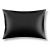 Шелковая наволочка черная с молнией, на подушку Silk Kiss, фото 1