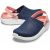 Пара Crocs LiteRide Navy/Melon на белом фоне
