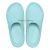 Crocs Mellow Slide Pure Water — вид сверху, мягкие бирюзовые сабо-шлепанцы, оригинал