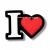 Jibbitz I Heart Black – прикраса на крокси у формі «я сердце» червоного кольору
