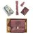 Женский подарочный набор кожаных аксессуаров Бордо crazy horse, фото 4