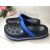 Crocs Crocband II.5  мужские ( крокс крокбенд ) . Кроксы черные с синей шлейкой сабо Крокс, фото 4