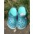 Кроксы женские бирюзовые блестящие Сабо Crocs, фото 2