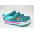 Кроксы детские блестящие бирюзовые Сабо Crocs, фото 3