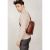 Мужская кожаная сумка Chest bag светло-коричневая, фото 3