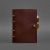 Кожаный блокнот с датированным блоком (Софт-бук) 9.1 бордовый Crazy Horse, фото 4