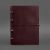 Кожаный блокнот А4 на кольцах (софт-бук) 9.0 в мягкой обложке бордовый Crazy Horse, фото 6
