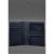 Кожаная обложка-органайзер для документов 6.1 темно-синий краст, фото 2