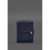 Кожаная обложка-портмоне для военного билета офицера запаса (узкий документ) Синий, фото 1
