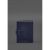 Кожаная обложка-портмоне для военного билета офицера запаса (узкий документ) Синий, фото 7