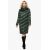 Зеленый женский длинный воздуховик на зиму модель 30952, фото 2