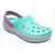 Кроксы женские мята с бледно малиновой розовой шлейкой сабо Crocs, фото 2