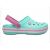 Кроксы женские мята с бледно малиновой розовой шлейкой сабо Crocs, фото 3