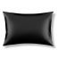Шелковая наволочка черная с молнией, на подушку Silk Kiss, фото 1