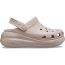 Crocs Classic Crush розовые Shimmer на платформе, вид сбоку