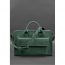 Кожаная сумка для ноутбука и документов Универсальная зеленая Crazy Horse, фото 1