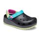 CROCS Classic Hiker Clog Black / Multi кроксы черные с голубой шлейкой