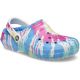 Crocs Classic Lined Tie Dye Clog Powder Blue / Multi Теплые кроксы женские Сабо