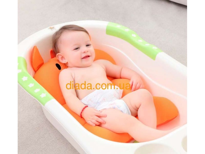 Матрасик оранжевый Поросенок" для купания малышей в детскую ванночу, фото 1