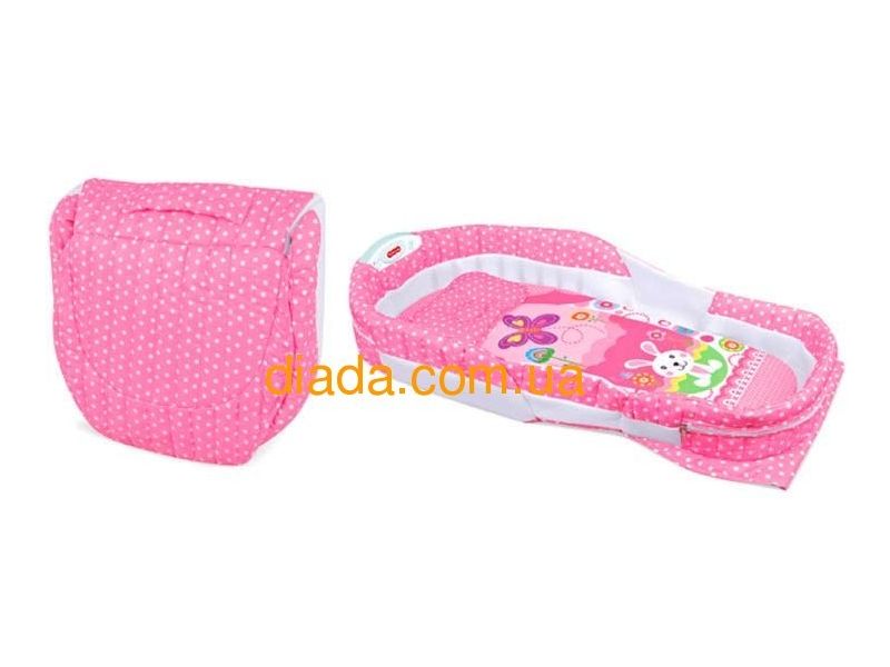 Люлька детская в кровать, переносная, складная, розовая., фото 5